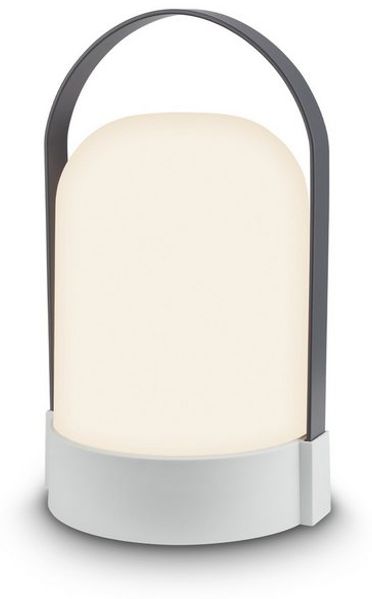 BRILONER - LED Tischlampe kabellos IP44 mit Touch, dimmbar in Stufen, warmweißes Licht, Akku Tischleuchte, Nachttischlampe, LED Lampe, Camping, Outdoor, 14,5 x 13,5 x 24 cm, Grau-Anthrazit Bild 4