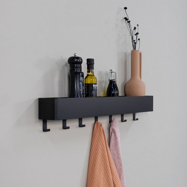 Spinder Coat Rack: Skandinavischer Stahl-Kleiderständer, Schwarz