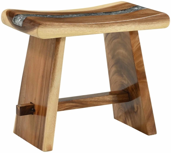 vidaXL Badezimmer Hocker Natur 50 x 30 x 45 cm Natürliche Holz 42015924