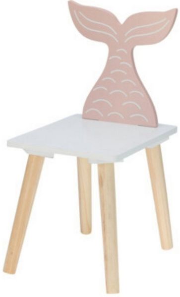 Koopman Kinderstuhl Kinderhocker MDF 52x30x24 cm Fisch / Elefant / Wal / Bär zur Auswahl (Stück, 1 St), Fischflosse, MDF, Stuhl, demontiert