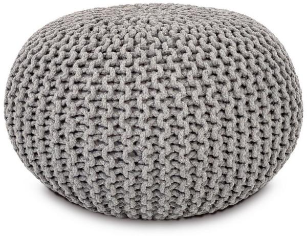 Amagohome Sitzhocker Sitzpouf Strickhocker Pouf Ø45 H30cm Bodenkissen Indoor Baumwolle nach