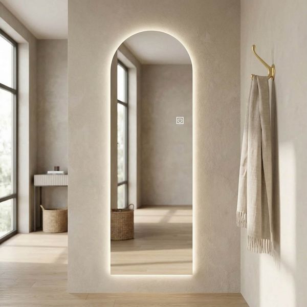 ANYSUN Ganzkörperspiegel LED Wandspiegel groß150x50dimmbar mit 3 Lichtfarben&Memory-Funktion (LED Spiegel), Spiegel groß Wand mit Aluminiumrahmen für Bade-, Flur und Schlafzimmer