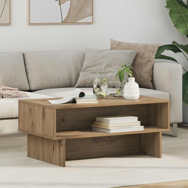 vidaXL Couchtisch Artisan-Eiche 80 x 46 x 35 cm Holzwerkstoff 8000227