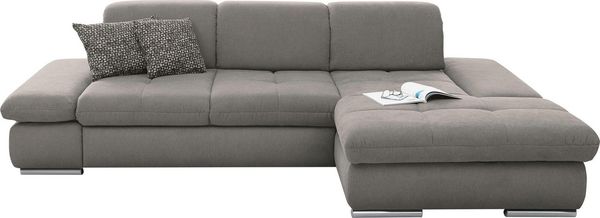 set one by Musterring Ecksofa SO4100 V, mit verstellbaren Kopfteilen, wahlweise mit Funktionen, Cord-Bezug