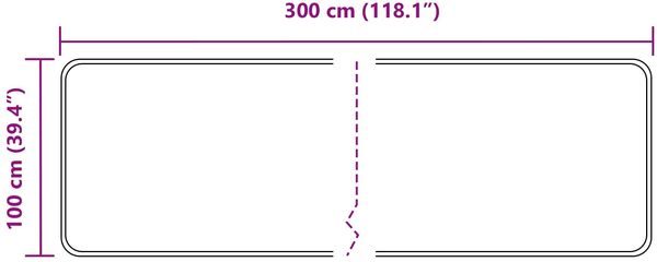 vidaXL Teppichläufer MARSA Schwarz 100 x 300 cm Polyester und PVC 42023340 Bild 7