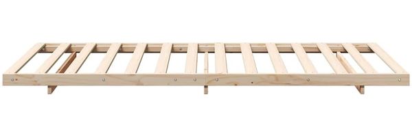 vidaXL Bettrahmen Braun 100 x 210 cm Massives Kiefernholz 873106 Bild 6