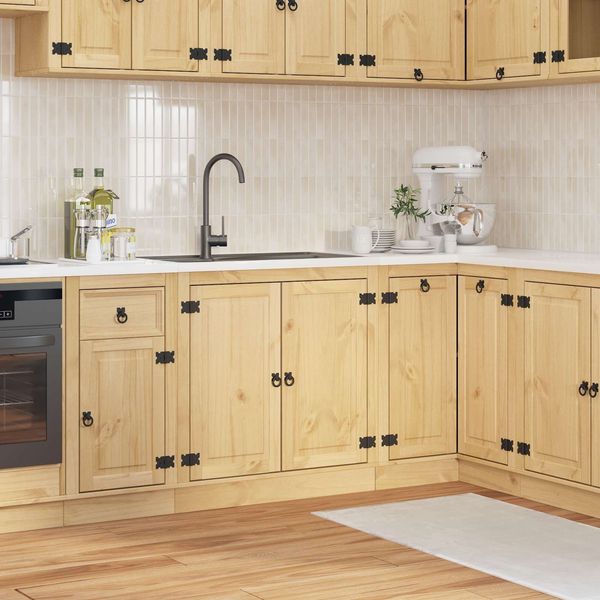 vidaXL Schrank SKI Honigbraun 80 x 46 x 81 cm Massives Kiefernholz 42007570