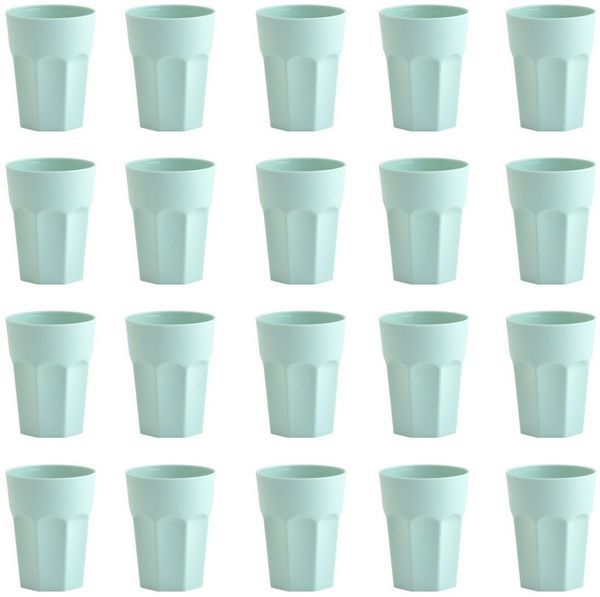 Engelland Becher Kunststoffbecher in modernen Pastellfarben, Mehrweg, 20-tlg, Kunststoff, spülmaschinengeeignet, bruchfest, wiederverwendbar, 400 ml, 0,4 Liter