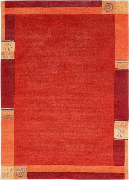 LUXOR living Wollteppich India, rechteckig, Höhe: 20 mm, reine Wolle, handgeknüpft, mit Bordüre, auch als Läufer