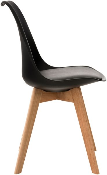 CLP 4er Set Esszimmerstuhl Linares Mit Buchenholzgestell,schwarz Kunststoff Bild 4