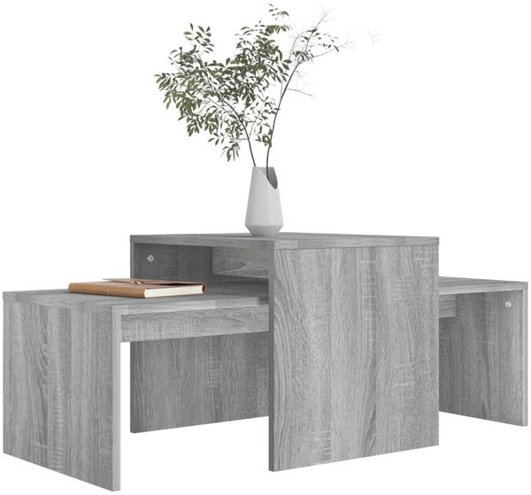 Couchtisch-Set, Sofatisch Grau Sonoma 100x48x40 cm Holzwerkstoff Bild 3