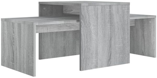 Couchtisch-Set, Sofatisch Grau Sonoma 100x48x40 cm Holzwerkstoff
