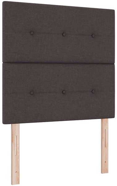 vidaXL Boxspringbett mit Matratze Dunkelbraun 90 x 200 cm Stoff 3339591 Bild 4