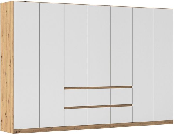 rauch Drehtürenschrank Schrank Garderobe MAINZ Breiten 91/136/181/226/271/315/360, Höhe 210cm (3 verschiedene Ausstattungen BASIC/CLASSIC/PREMIUM (inkl. SOFT-CLOSE) grifflose Front, Außentüren mit Push-to-Open Funktion MADE IN GERMANY