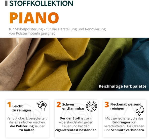 Ecksofa Bangkok Premium (Farbe: Piano 02 + Piano 02 + Corbett 21, Seite: Rechts) Bild 6
