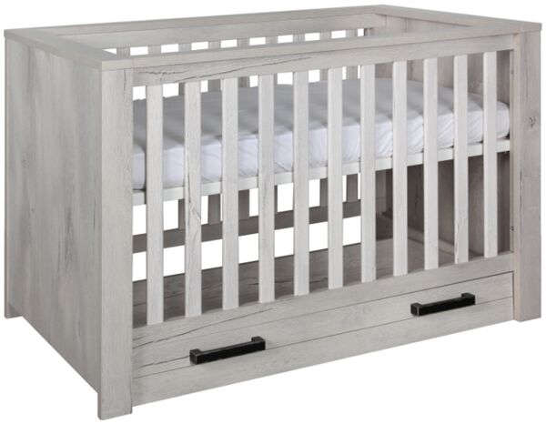Kidsmill Sem Nautic Grau Babybett mit Schublade 70 - Material: Laminiertes Plattenmaterial - Babypark. de
