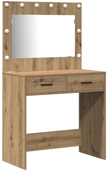 vidaXL Schminktisch mit Schubladen 3 pcs Artisan-Eiche Holzwerkstoff 3334217 Bild 5