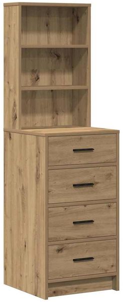 vidaXL Schminktisch mit Schubladen 3 pcs Artisan-Eiche Holzwerkstoff 3334217 Bild 6