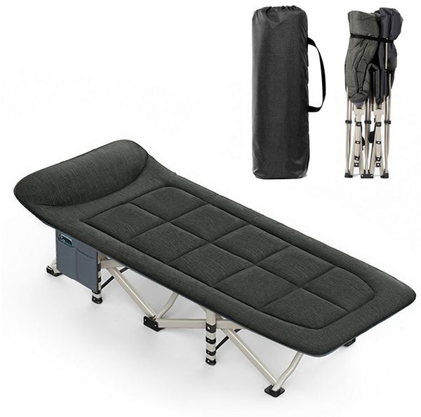 CALIYO Feldbett Campingbett feldbett klappbar, Faltbar Gästebett bis 150 kg für Indoor, Outdoor, Strand und Garten
