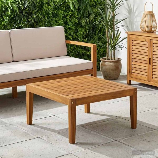 vidaXL Tisch Massivholz Akazie Natur 60 x 60 x 30 cm 3407791