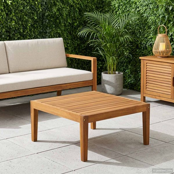 vidaXL Tisch Massivholz Akazie Natur 60 x 60 x 30 cm 3407791