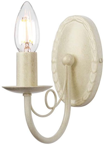 Wandleuchte, Stahl, Elfenbein Gold, B 8,5 cm