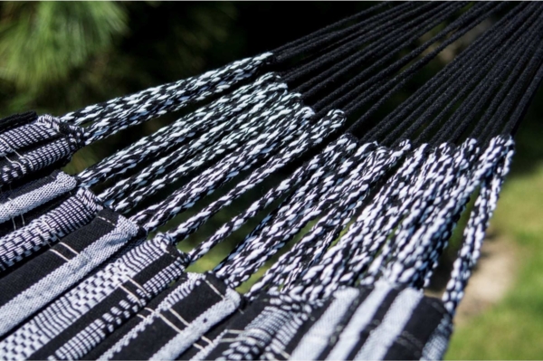 Potenza Pereira Hängematte mit Gestell – 220kg für 2 Personen I 100% Baumwolle Hängematte - 230x160, 200kg I Zebra Bild 8