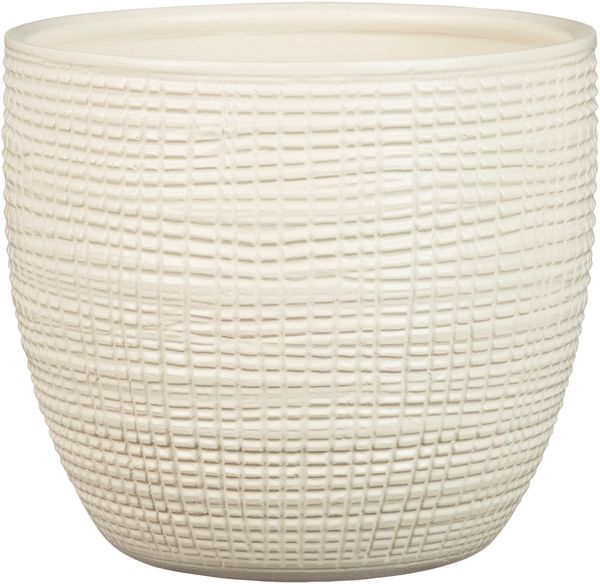 Scheurich 866, Blumentopf aus Keramik,, Farbe: Vainilla, 21,5 cm Durchmesser, 19,3 cm hoch, 4,944 l Vol.