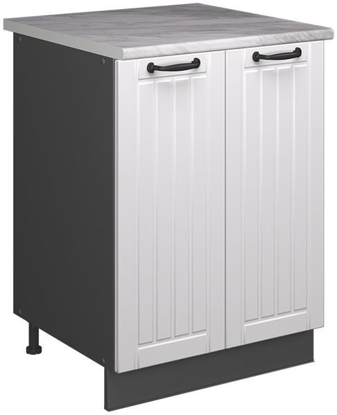 Spülenunterschrank Fame-Line Weiß Landhaus/Anthrazit 60 cm Vicco