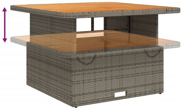 vidaXL 3-tlg. Garten-Sofagarnitur mit Kissen Grau Poly Rattan 3262588 Bild 7