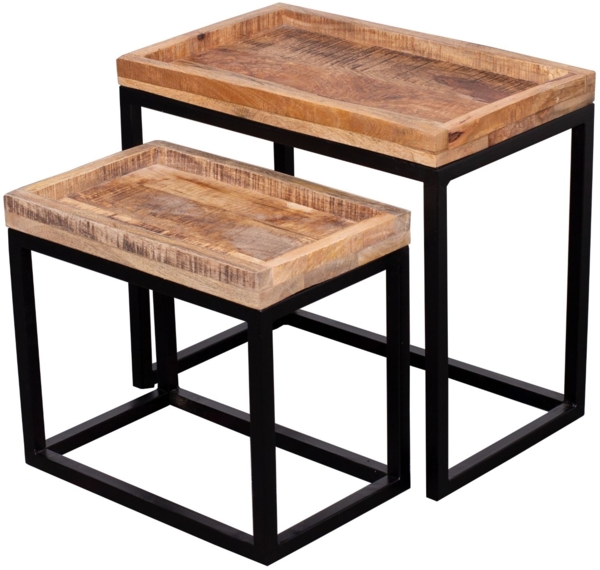 Couchtisch Lecce - 2er Set - Mangoholz natur