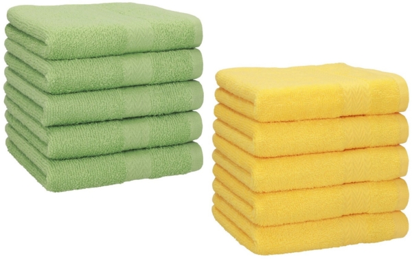 Betz Seiftuch 10 Stück Seiftücher Set Premium Farbe apfelgrün und gelb, (Set, 10-St), Seiflappen