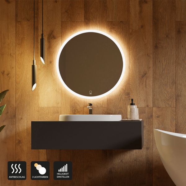 HOME DELUXE LED-Spiegel Rund EMMI – 60 cm