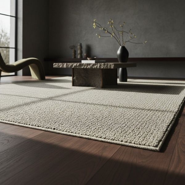 KADIMA DESIGN Teppich CIMA Wohnzimmer Schlafzimmer Waschbar Wohnzimmerteppich Esszimmer, Rechteckig, Höhe: 7 mm, Creme, 60x100 cm, Webteppich Strapazierfähig Uni Waschbar