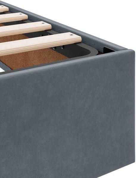 vidaXL Ottoman Bettgestell mit Speicher Dunkelgrau 100 x 200 cm Samt 3442863 Bild 10