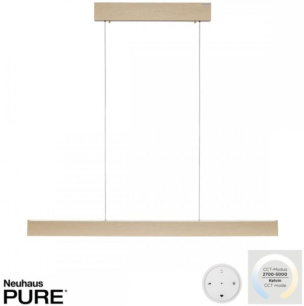 Paul Neuhaus 2570-60 PURE E-MOTION LED Pendelleuchte messing matt höhenverstellbar