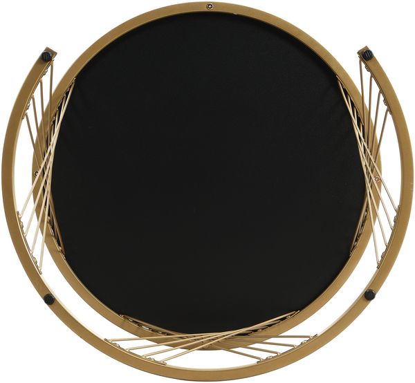 Kommode 70x70x45+50x50+40 cm, 2-teiliges Couchtisch-Set aus MDF in Marmor-Optik mit Goldakzenten, Weiß und Gold und Schwarz Bild 4