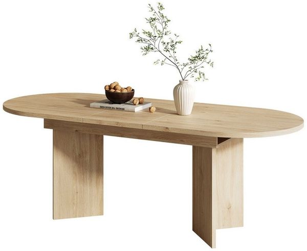 BlingBin Esstisch Ausziehbarer Esstisch (120/160×80 cm, 1-St, 60-kg-Tragfähigkeit, modernes Design, platzsparend klappbar), variable Größe für 4–8 Personen, ideal für Esszimmer und Küche