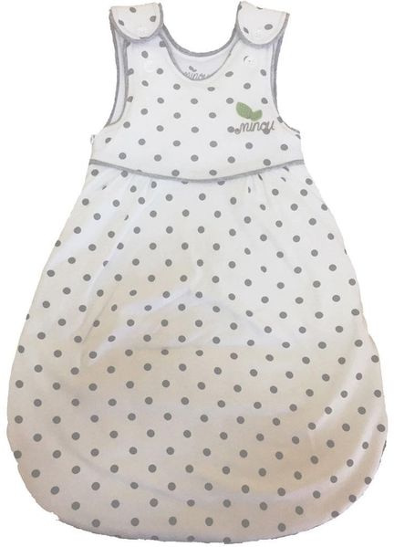 Minou leichter Baby Schlafsack aus Bio Baumwolle Graue Punkte