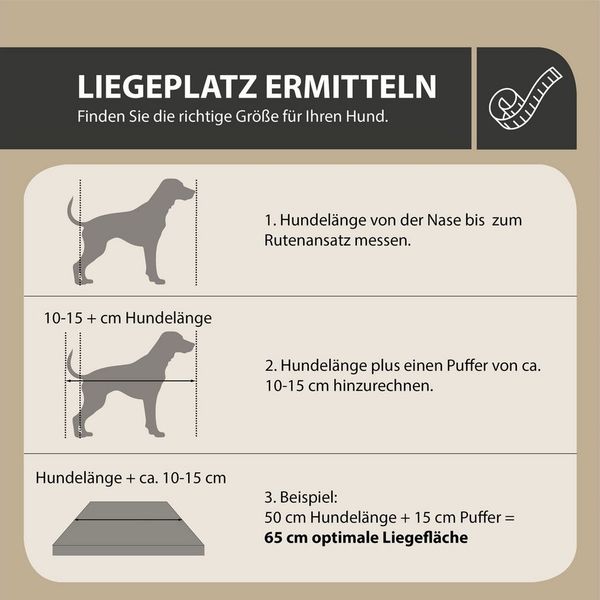 Rohrschneider Tierkissen Flauschiges Hundebett Made in EU mit Anti-Rutsch in 3 Größen, 1-3 Steppnähte