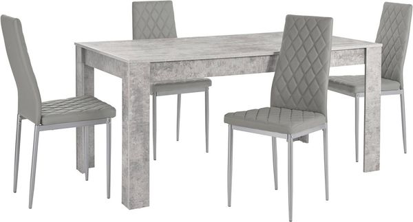 OTTO home Essgruppe Lynn160/Brooke, (Set, 5-tlg), Tisch mit 4 Stühlen