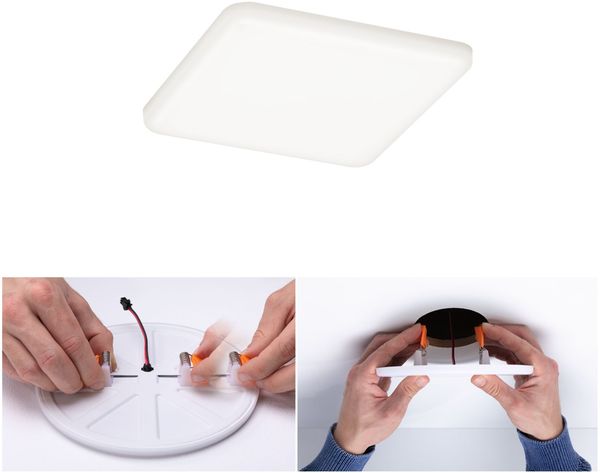 Paulmann No. 92397 LED Einbaupanel Veluna VariFit IP44 125x125 mm 4.000K Satin