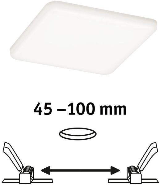 Paulmann No. 92397 LED Einbaupanel Veluna VariFit IP44 125x125 mm 4.000K Satin Bild 7