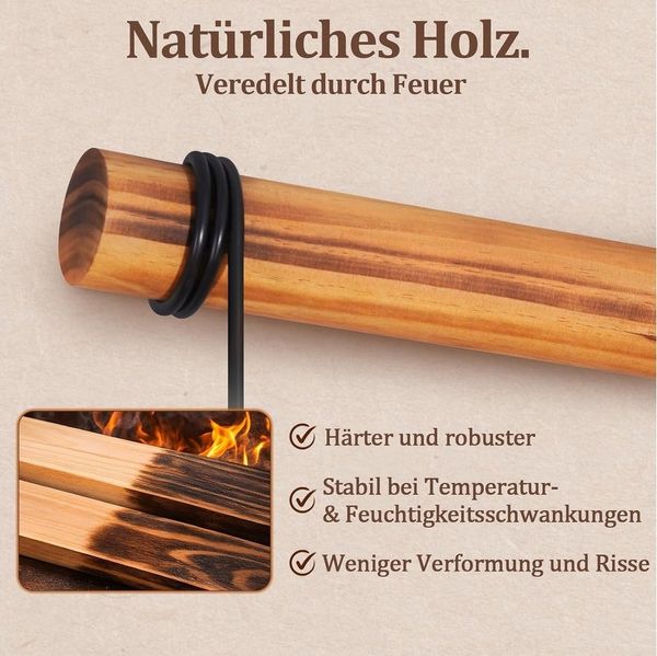 Nettlife Deckenleuchte Holz 3 flammig Retro Schwarz Deckenlampe E27 Industrial, Höhenverstellbar, LED wechselbar, Flur Wohnzimmer Schlafzimmer