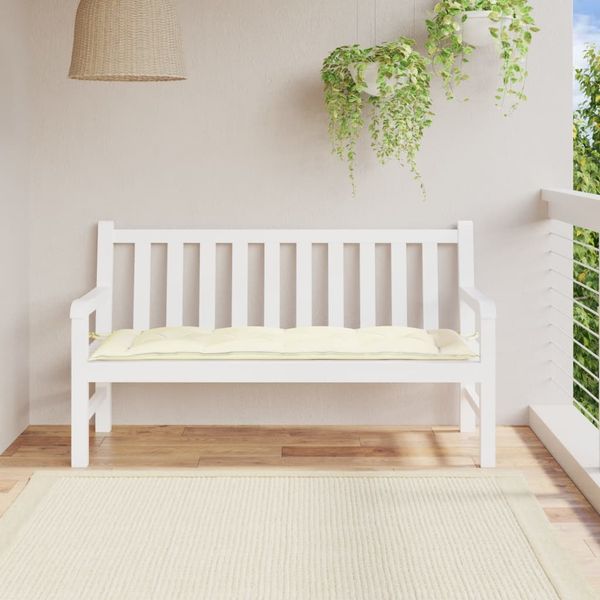 vidaXL Gartenbank-Auflage Creme 150x50x7 cm Oxford-Gewebe 361604