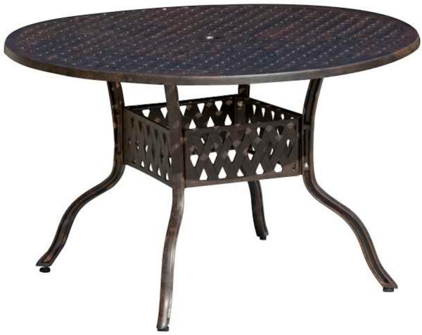 Inko Gartentisch Alu-Guss bronze Terrassentisch Ø 120 cm