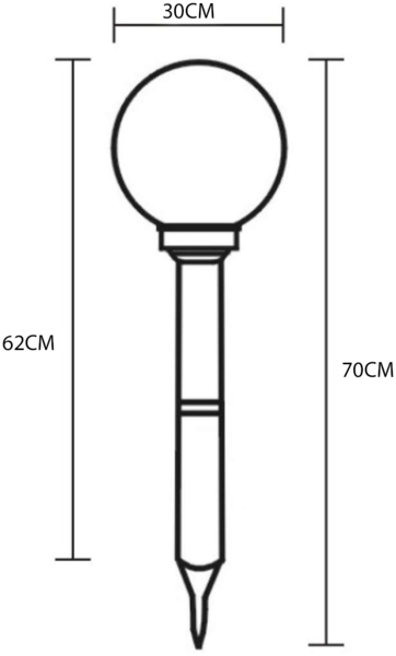 LED Solarkugeln Garten - 2er SET, Leuchtkugel Ø 30cm mit Erdspieß Bild 3
