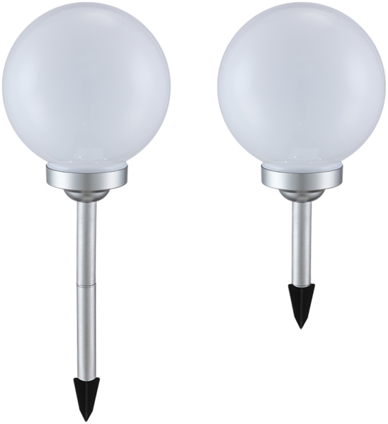 LED Solarkugeln Garten - 2er SET, Leuchtkugel Ø 30cm mit Erdspieß Bild 6