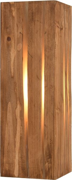 Dreieckige LED Wandleuchte mit Naturholz, Höhe 30cm Bild 2
