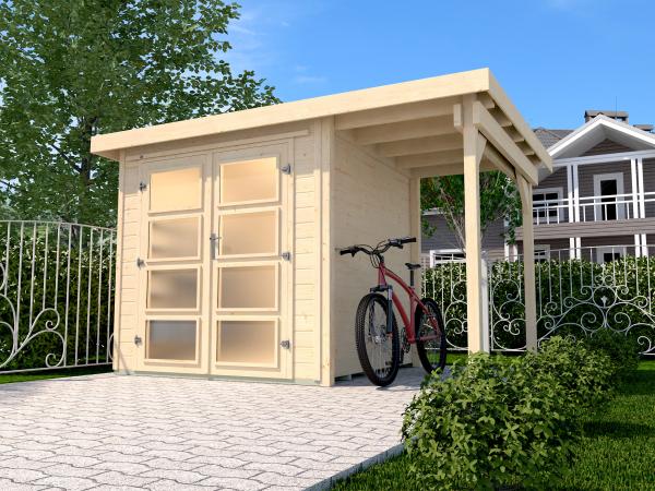 weka Gartenhaus 321 A, 438 cm Breite x 293 cm Tiefe x 206 cm Höhe, natur